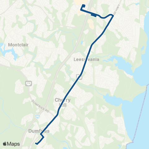 OmniRide Dumfries Connector map