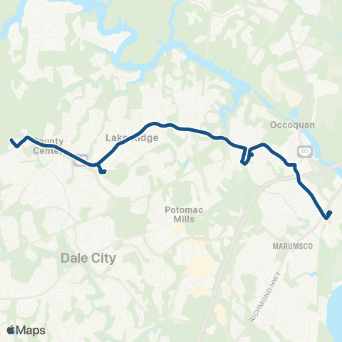 OmniRide Lake Ridge Local map