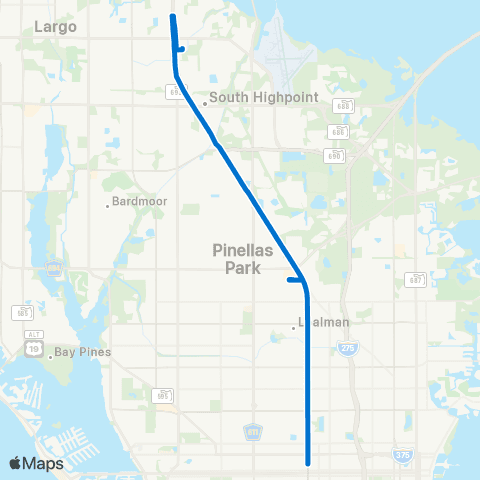 PSTA St Petersburg / Largo Transit Center map