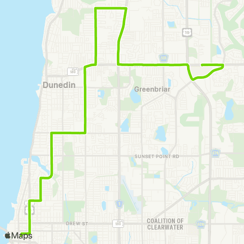 PSTA Dntwn Clearwater / Countriside Mal map