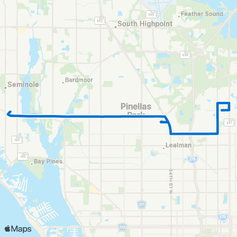 PSTA Gateway Mall / Seminole City Cntr map
