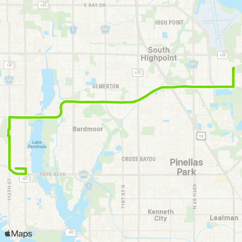 PSTA PSTA Complex / Seminole City Cntr map