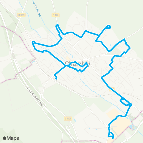 Pass Thelle Bus Chambly map
