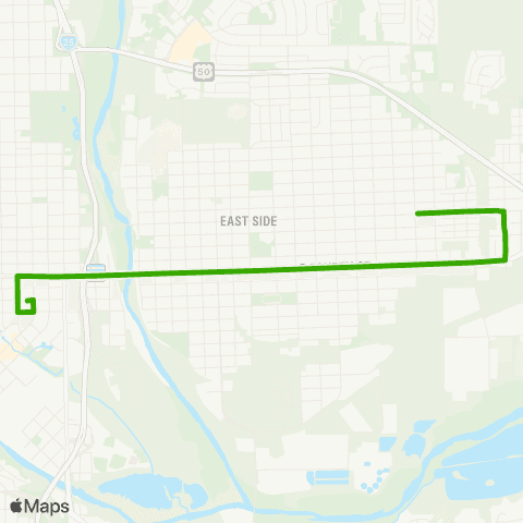 Pueblo Transit Eastside map