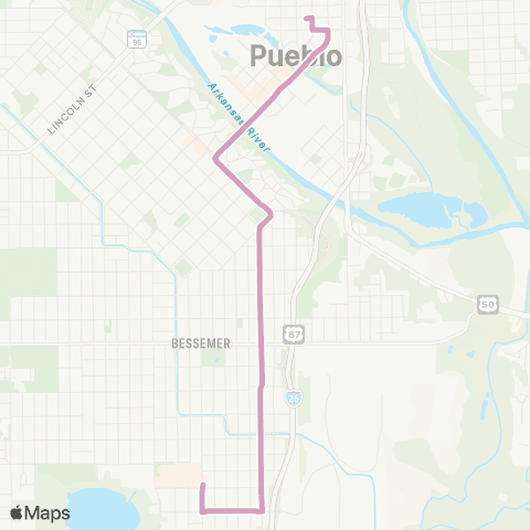 Pueblo Transit Bessemer map
