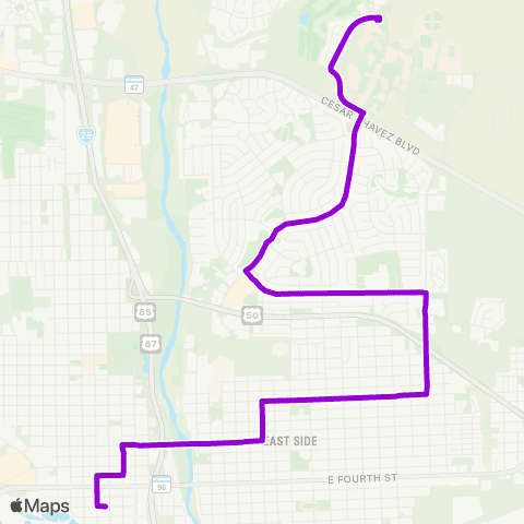 Pueblo Transit University map