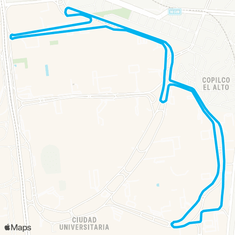 Pumabús Metro Universidad - Av. Universidad map