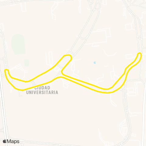 Pumabús Metro Universidad - Metrobús CU map