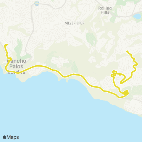 PVPTA Rancho Palos Verdes P&R - Miraleste Plaza map