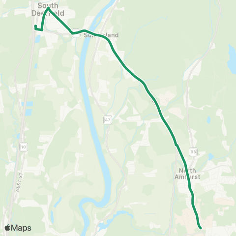 PVTA Whately / S. Deerfield / UMass map