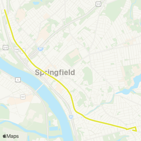 PVTA Tripper 5 Helper Service map