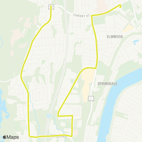 PVTA Tripper 20 Helper Service map