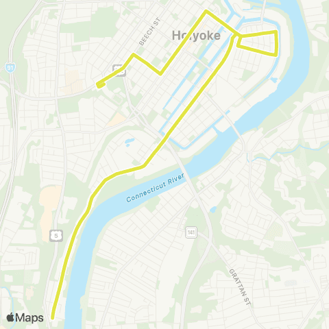 PVTA Tripper 24 Helper Service map