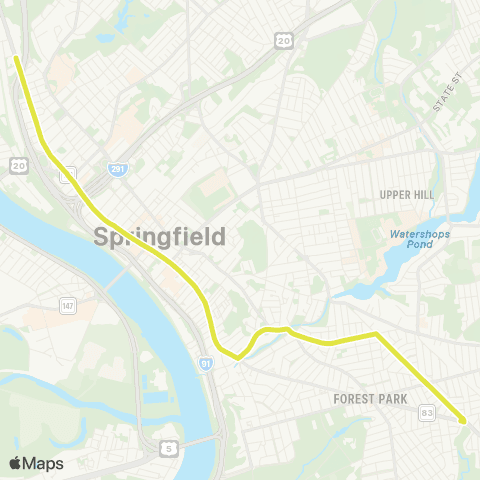 PVTA Tripper 92 Helper Service map