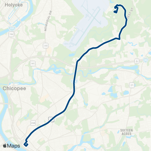 PVTA Stonybrook Express map