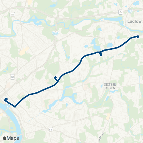 PVTA Wilbraham Big Y-State St-Boston Rd map