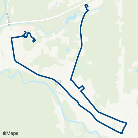 PVTA Palmer Shuttle map