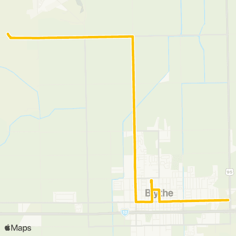 Palo Verde Valley Transit Authority Gold Route map