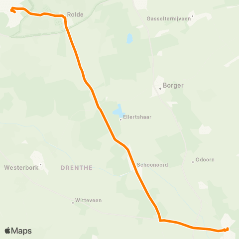 Qbuzz Emmen - Assen map