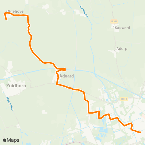 Qbuzz Groningen - Oldehove map