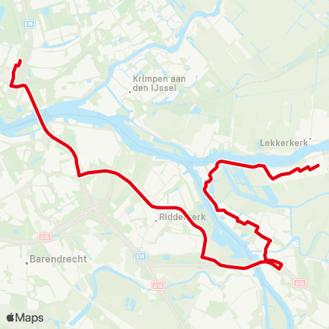 R-net R'dam Kral. Zoom - Alblasserdam - Nieuw-Lekkerland map