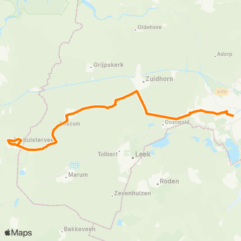 Qbuzz Surhuisterveen - Groningen map