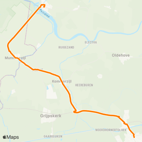 Qbuzz Zoutkamp - Groningen map