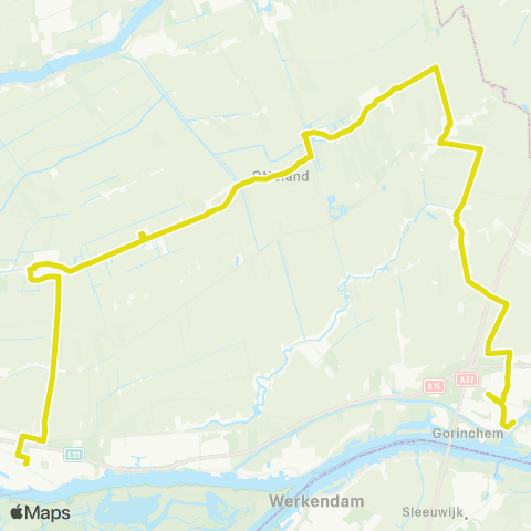 Qbuzz Sliedrecht - Ottoland - Gorinchem map