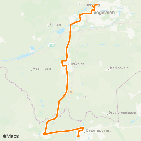 Qbuzz Hoogeveen - Dedemsvaart map