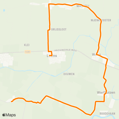 Qbuzz Buurtbus Houwerzijl - Leens map