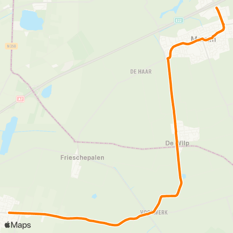 Qbuzz Ureterp - Marum map