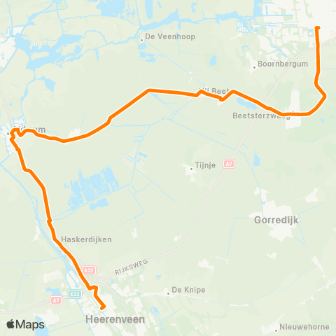 Qbuzz Heerenveen - Akkrum - Drachten map