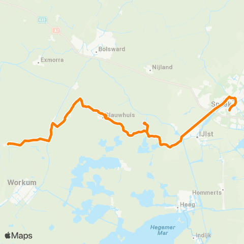 Qbuzz Sneek - Ferwoude map