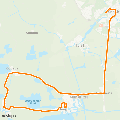 Qbuzz Sneek - Heeg - Gaastmeer map