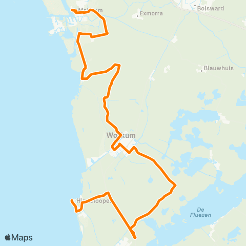 Qbuzz Makkum - Hindeloopen map