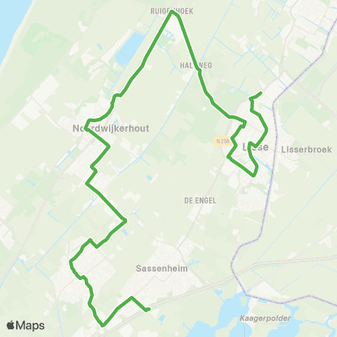 Qbuzz Sassenheim - Noordwijkerhout - Lisse map