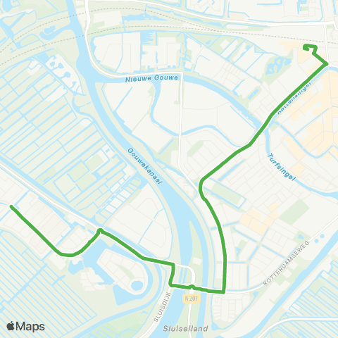 Qbuzz Gouda: Griendakker - Station map