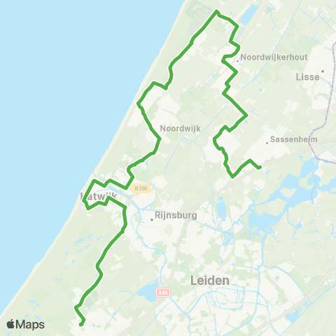 Qbuzz Sassenheim - Noordwijkerhout - Wassenaar map