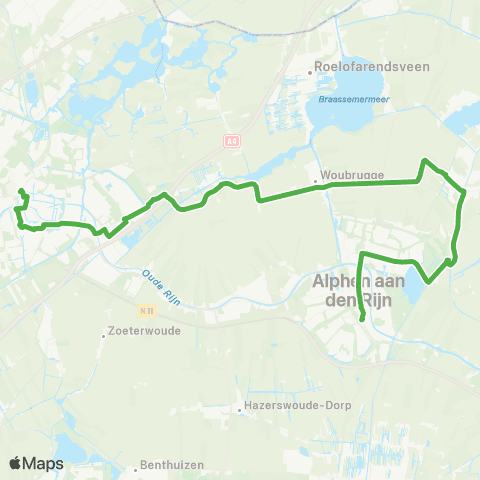 Qbuzz Alphen a / d Rijn - Leiden map