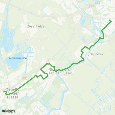 Qbuzz Gouda - Rotterdam Alexander map