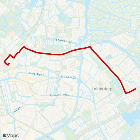 Qbuzz Leiderdorp - Leiden map