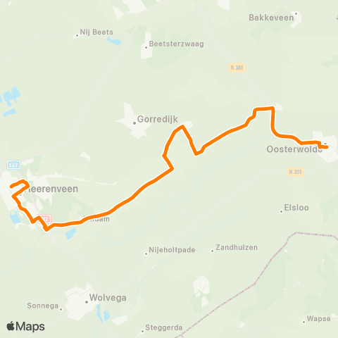 Qbuzz Heerenveen - Oosterwolde map