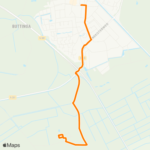 Qbuzz Langedijke - Oosterwolde Busstation map