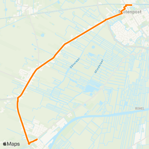 Qbuzz Kootstertille - Buitenpost Station map