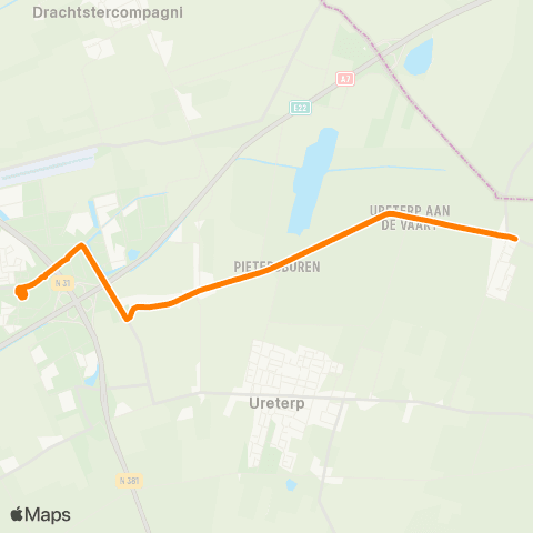 Qbuzz Frieschepalen - Drachten Transferium Oost map