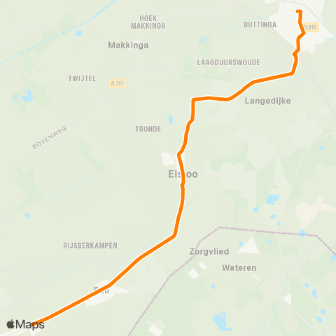 Qbuzz Oosterstreek - Oosterwolde Busstation map