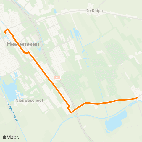Qbuzz Mildam - Heerenveen Busstation map
