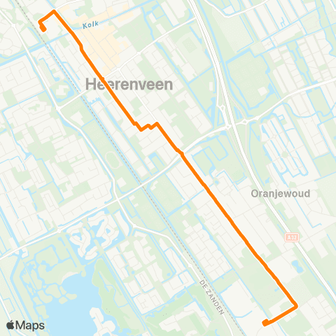 Qbuzz Heerenveen Thialf - Busstation map