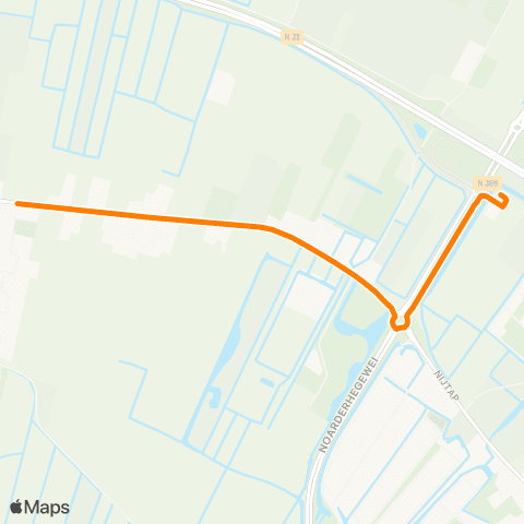 Qbuzz Opeinde - Drachten Carpool Noord map