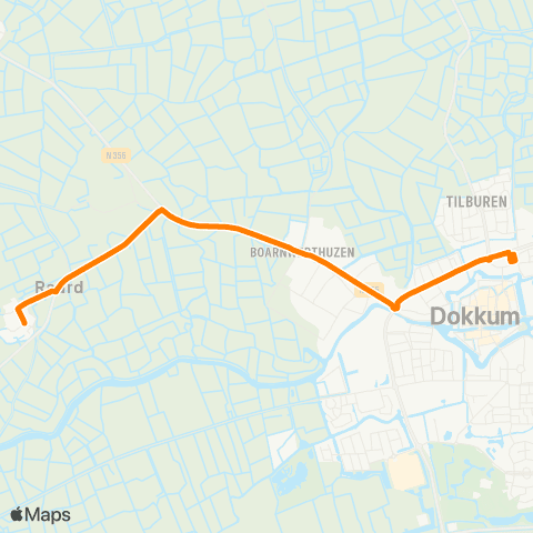 Qbuzz Raard - Dokkum Busstation map